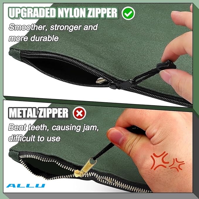 Benutzerdefinierte, modische Farben, langlebige 6er-Packung Werkzeugtasche aus Segeltuch für Elektriker, Autoreparatur, Gartenarbeit, Friseur, Kosmetik, Schreibwaren und mehr - ALLU