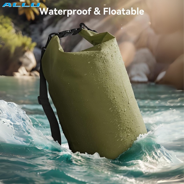 Benutzerdefinierter Schultergurt 30L wasserdichter Dry Bag Ocean Pack mit Pfeife für Bootfahren, Kajakfahren, Surfen, Rafting - ALLU