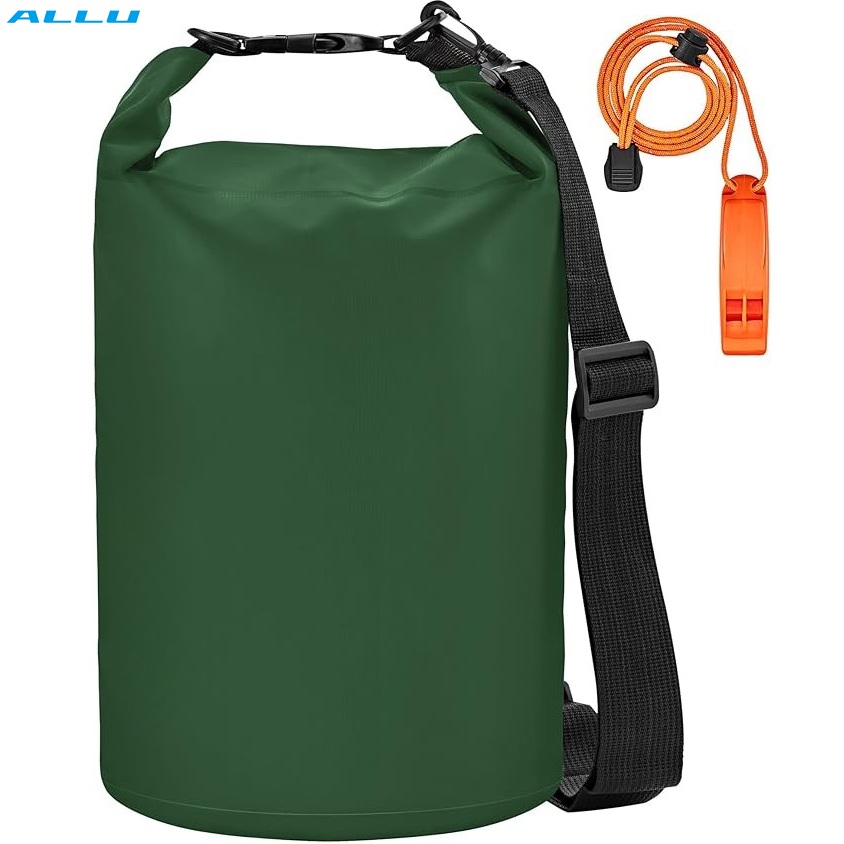 Benutzerdefinierter Schultergurt 30L wasserdichter Dry Bag Ocean Pack mit Pfeife für Bootfahren, Kajakfahren, Surfen, Rafting - ALLU