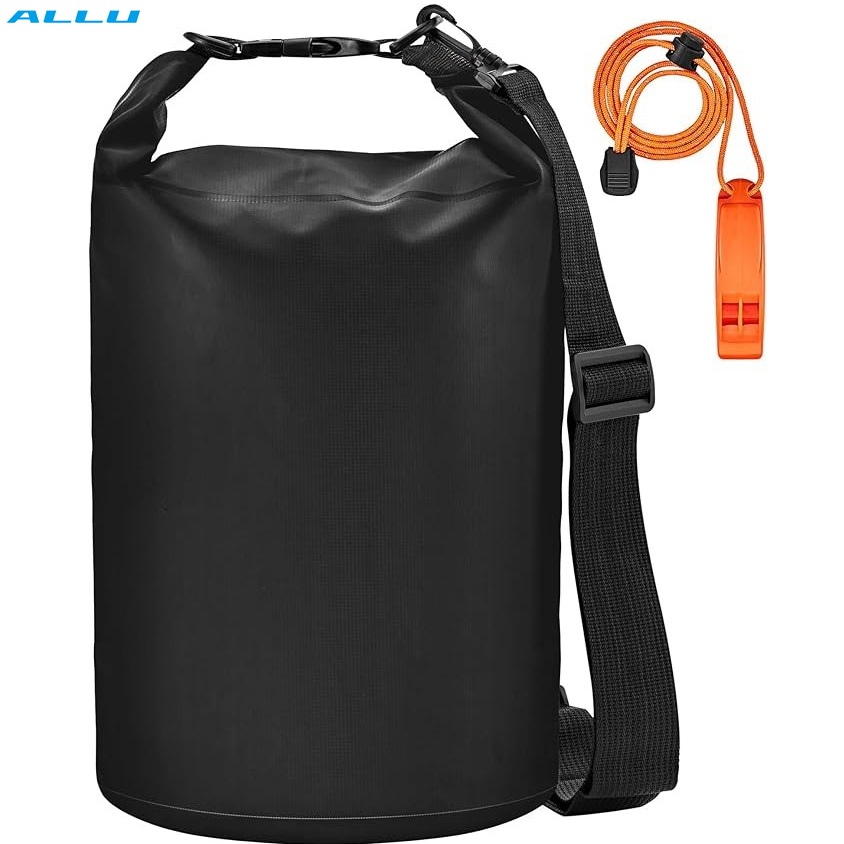 Benutzerdefinierter Schultergurt 30L wasserdichter Dry Bag Ocean Pack mit Pfeife für Bootfahren, Kajakfahren, Surfen, Rafting - ALLU