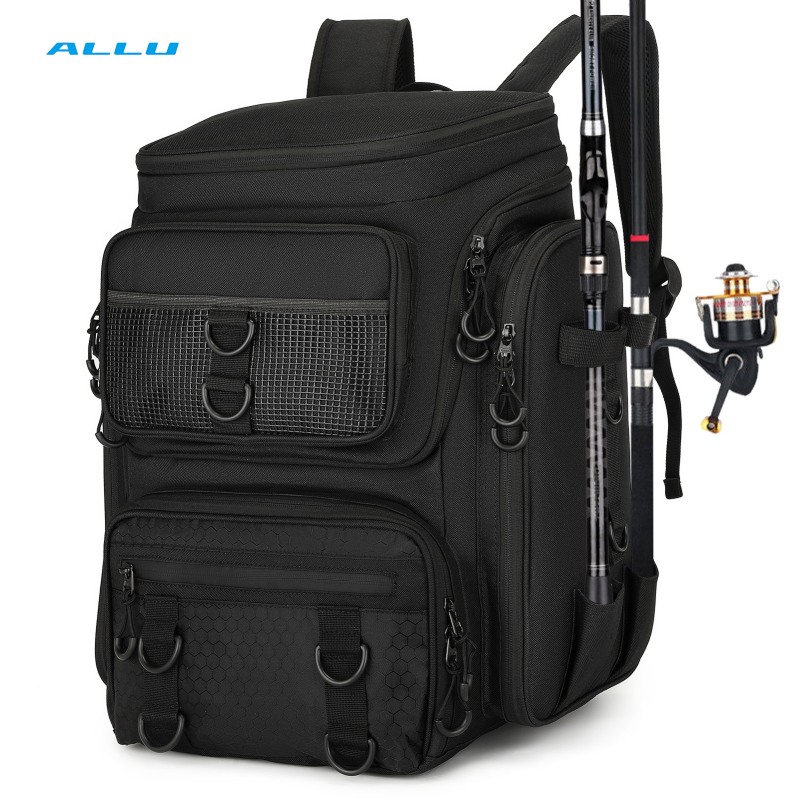 Tackle Bag - Leichter Angelrucksack zur Aufbewahrung von Angelausrüstung und -zubehör, wasserdichte Oxford-Taschen für das Angeln im Freien - ALLU