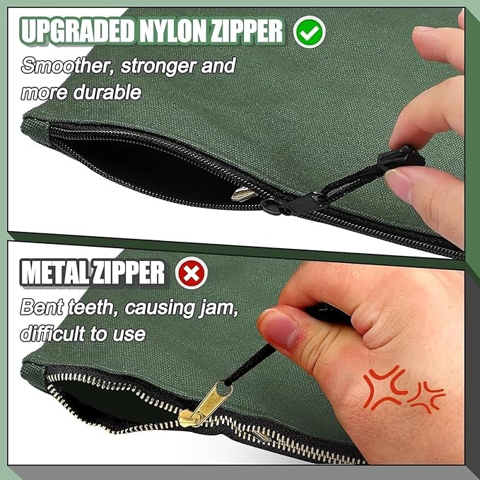 Benutzerdefinierte, modische Farben, langlebige 6er-Packung Werkzeugtasche aus Segeltuch für Elektriker, Autoreparatur, Gartenarbeit, Friseur, Kosmetik, Schreibwaren und mehr - UNEEDAL