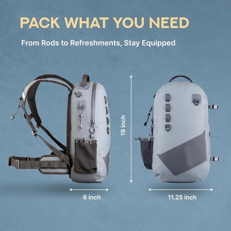 Custom Fishing Backpack with Rod Holder