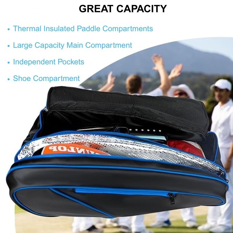 Pickleball-Tasche mit großer Kapazität, Padelschläger-Rucksack - UNEEDAL